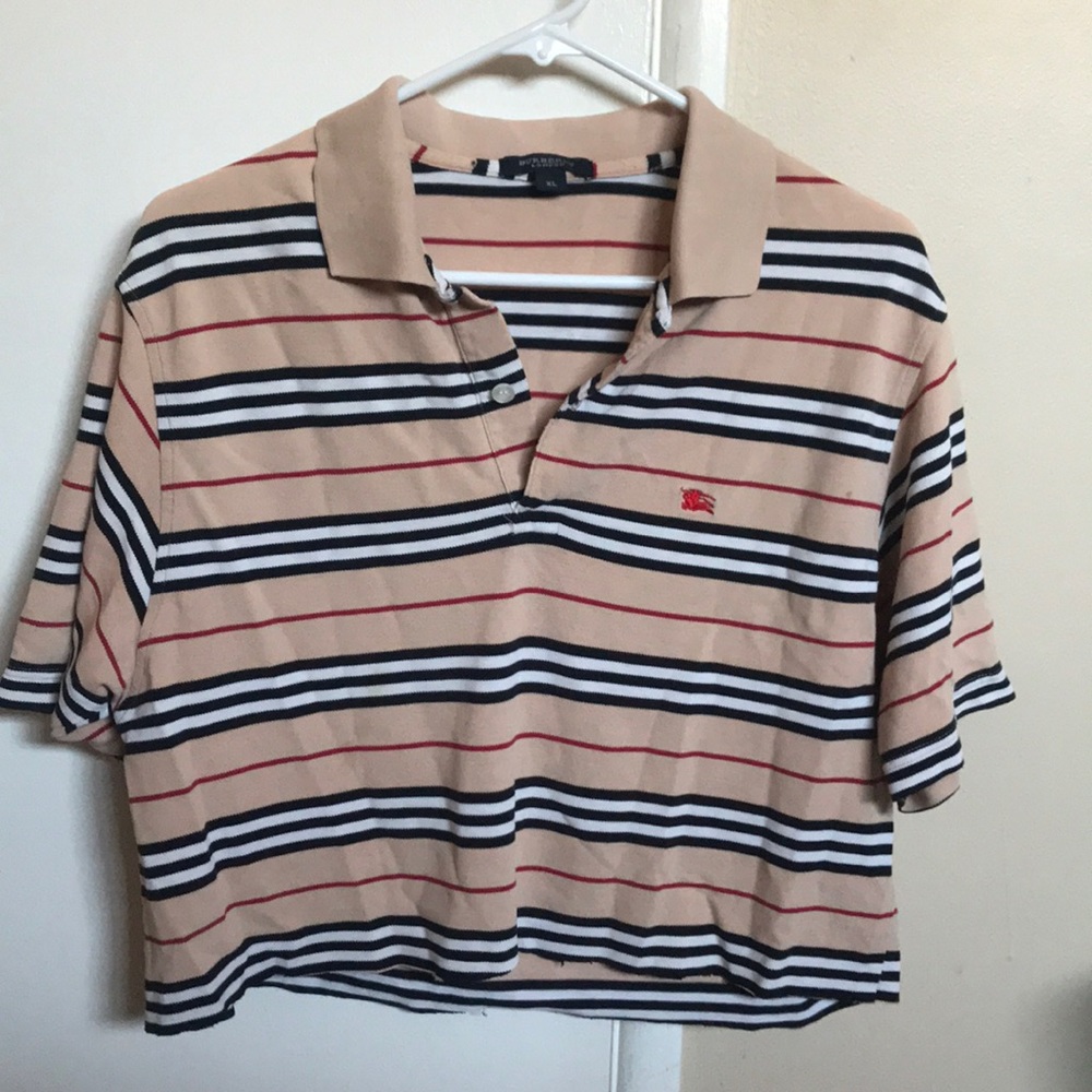 vintage cropped burberry top